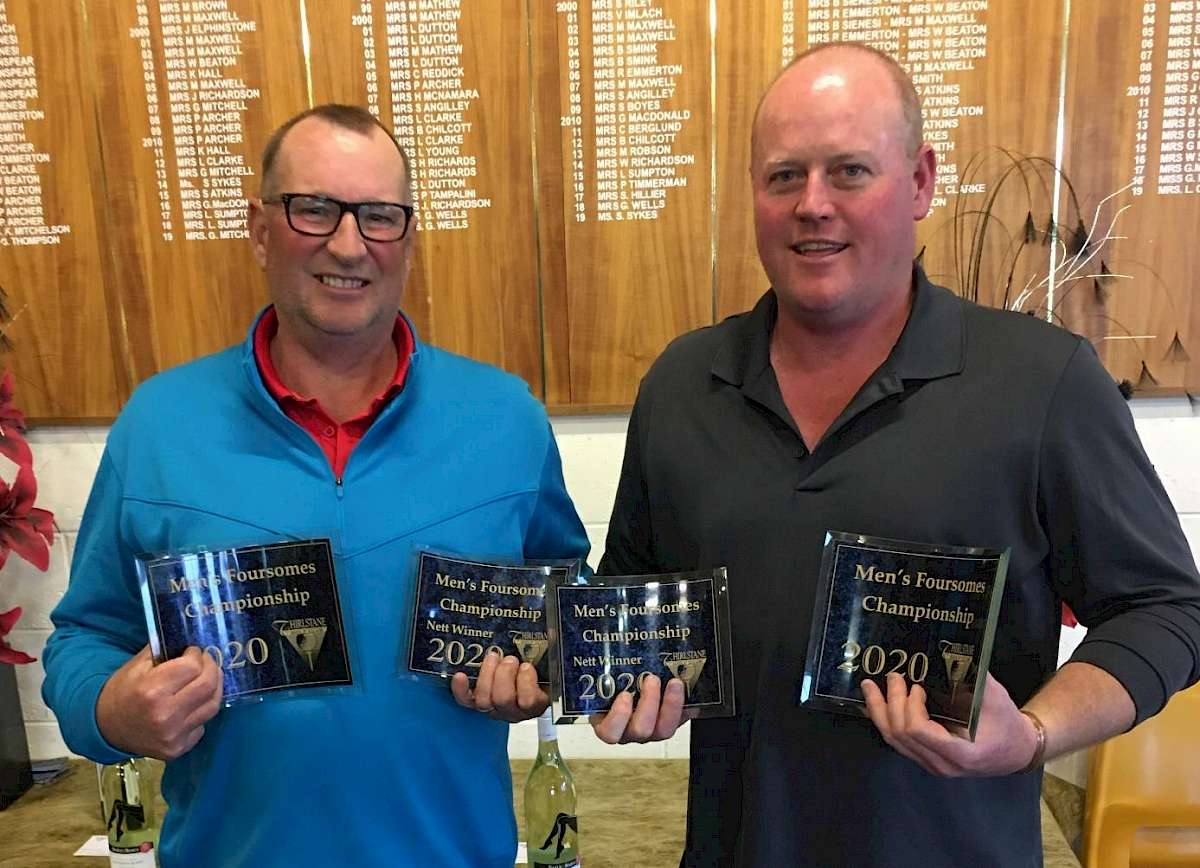 Anthony Webb and Dean Smith this year's foursomes champions